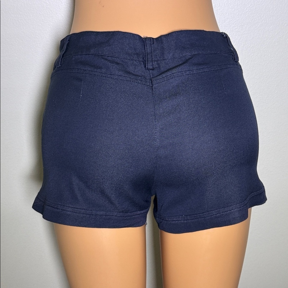 Navy Blue Low-Rise Mini Shorts | Size medium - Waist 14.5” - Picture 5 of 8